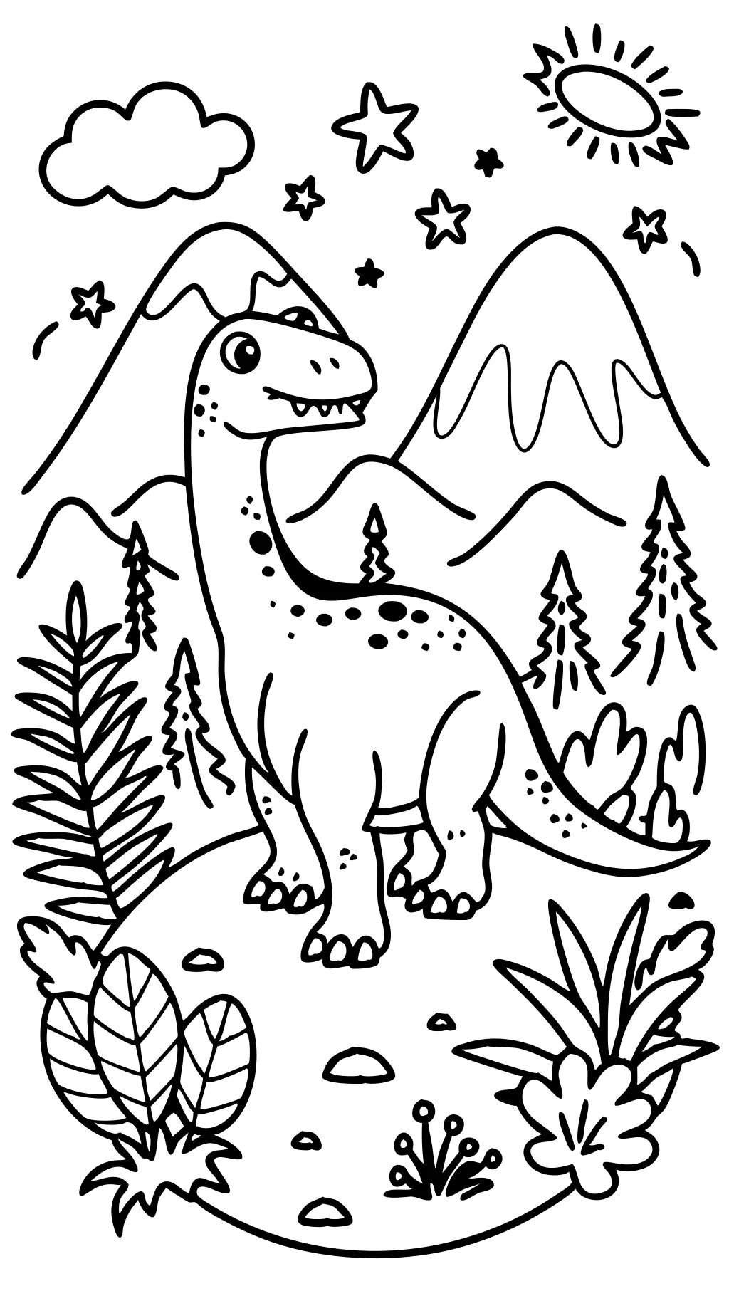 coloring page dinosaur